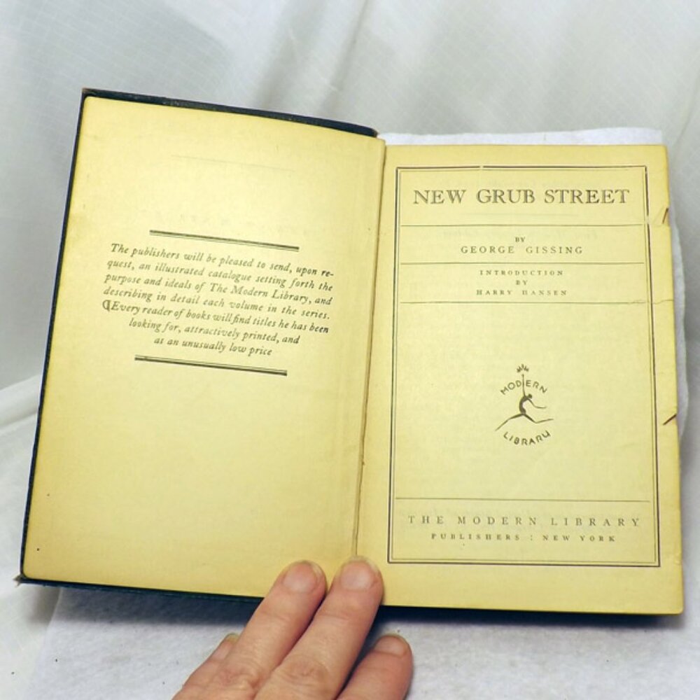 VTG Book "New Grub Street" by George Gissing
